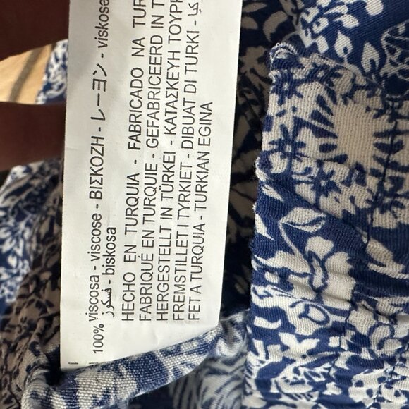 Zara Floral Print Tiered Skort - Size MED - Navy and White - Picture 10 of 10